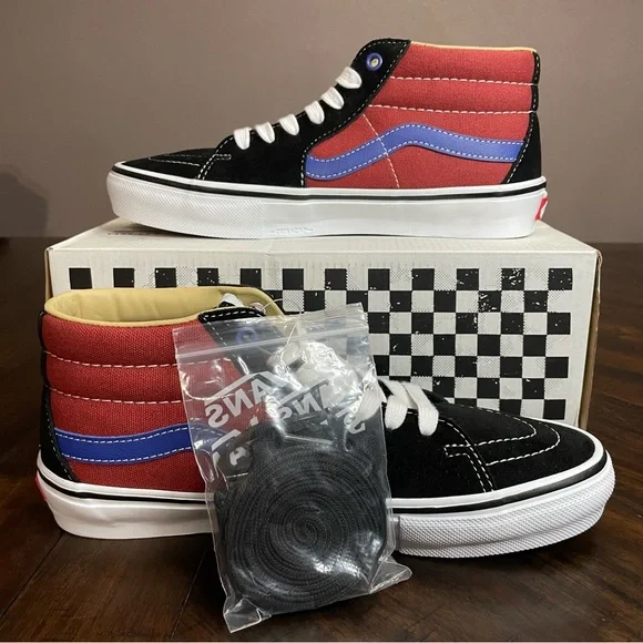 Vans Skate Grosso Mid University Red/Blue Men Size 7.5, equivalent to Women 9 - Picture 2 of 9
